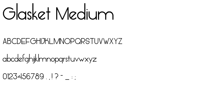 Glasket Medium font